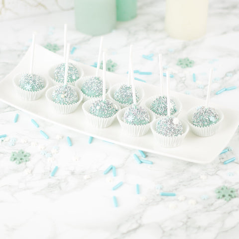 Cakepops in het thema van Frozen