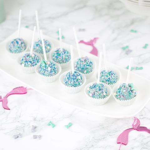 Cakepops in het thema zeemeermin