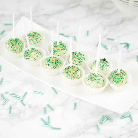 Cakepops met groene sprinkles