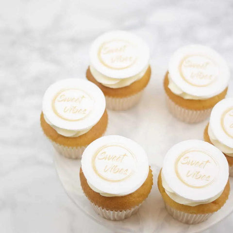 Logo cupcakes (6 stuks) Sweet Vibes